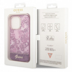 Apple iPhone 14 Pro Coque Guess IML Electro Cam TDJ Fuchsia