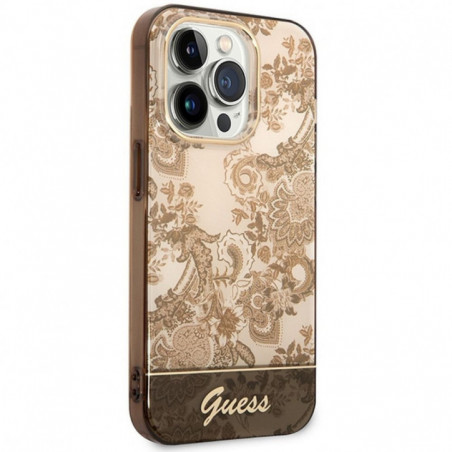Apple iPhone 14 Pro Coque Guess IML Electro Cam TDJ Ocre