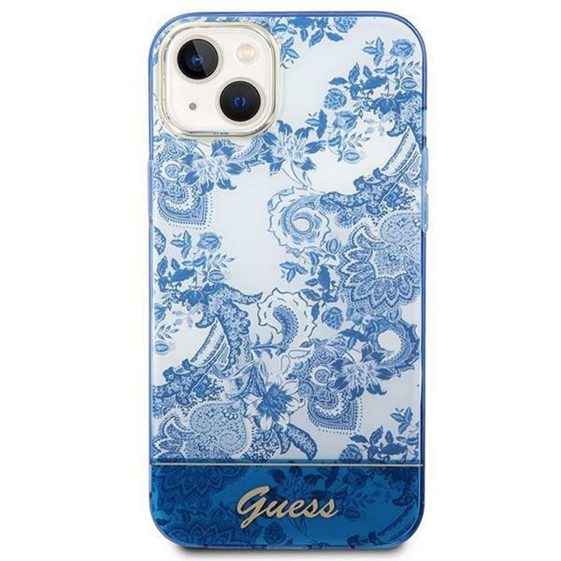 Apple iPhone 14 Coque Guess IML Electro Cam TDJ Bleu