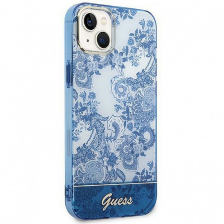 Apple iPhone 14 Plus Coque Guess IML Electro Cam TDJ Bleu