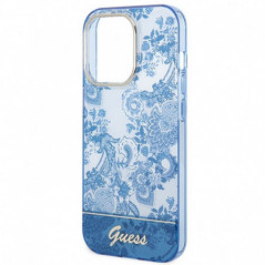 Apple iPhone 14 Pro Max Coque Guess IML Electro Cam TDJ Bleu
