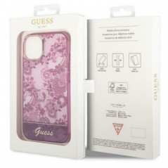 Apple iPhone 14 Coque Guess IML Electro Cam TDJ Fuchsia