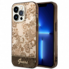 Apple iPhone 14 Pro Max Coque Guess IML Electro Cam TDJ Ocre