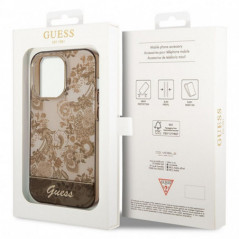 Apple iPhone 14 Pro Max Coque Guess IML Electro Cam TDJ Ocre