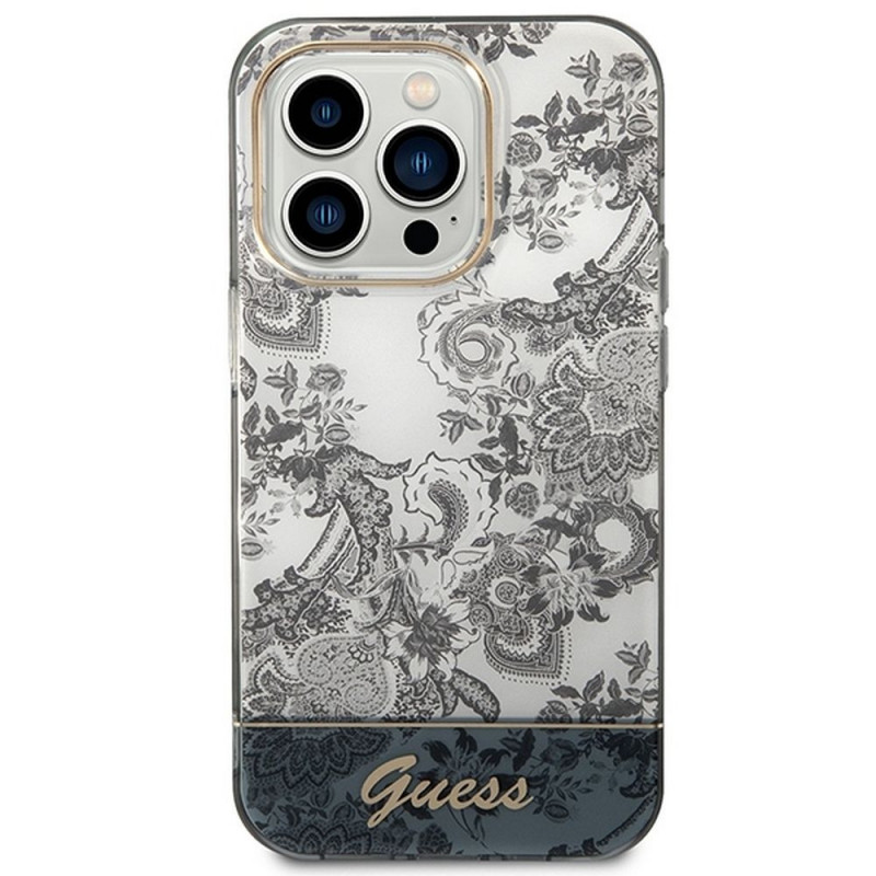 Apple iPhone 14 Pro Coque Guess IML Electro Cam TDJ Gris