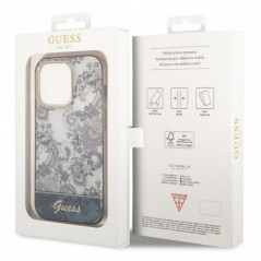 Apple iPhone 14 Pro Coque Guess IML Electro Cam TDJ Gris