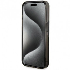 Apple iPhone 15 Pro Max Coque Guess Liquid Glitter Gold Stripes Noir