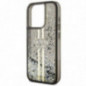 Apple iPhone 15 Pro Max Coque Guess Liquid Glitter Gold Stripes Noir