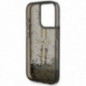 Apple iPhone 15 Pro Max Coque Guess Liquid Glitter Gold Stripes Noir