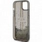 Apple iPhone 15 Coque Guess Liquid Glitter Gold Stripes Noir