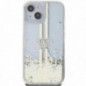 Apple iPhone 15 Plus Coque Guess Liquid Glitter Gold Stripes Transparent