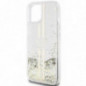 Apple iPhone 15 Plus Coque Guess Liquid Glitter Gold Stripes Transparent