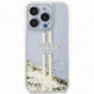 Apple iPhone 15 Pro Coque Guess Liquid Glitter Gold Stripes Transparent
