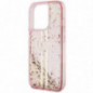 Apple iPhone 15 Pro Coque Guess Liquid Glitter Gold Stripes Rose