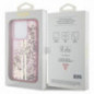 Apple iPhone 15 Pro Coque Guess Liquid Glitter Gold Stripes Rose