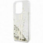 Apple iPhone 15 Pro Max Coque Guess Liquid Glitter Gold Stripes Transparent