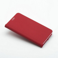 Apple iPhone 11 Portefeuilles LUNA Book Carbon Fibre de carbone, Élégant  Rouge