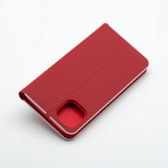 Apple iPhone 11 Portefeuilles LUNA Book Carbon Fibre de carbone, Élégant  Rouge