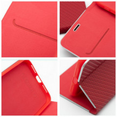 Apple iPhone 11 Portefeuilles LUNA Book Carbon Fibre de carbone, Élégant  Rouge