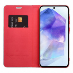 XIAOMI Redmi Note 13 Pro 4G Portefeuilles LUNA Book Carbon Fibre de carbone, Élégant  Rouge