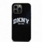 Apple iPhone 13 Pro Max Coque DKNY Silicone White Arch Logo MagSAFE  Noir