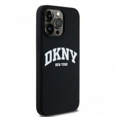 Apple iPhone 13 Pro Max Coque DKNY Silicone White Arch Logo MagSAFE  Noir