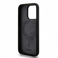 Apple iPhone 14 Pro Coque DKNY Silicone White Arch Logo MagSAFE  Noir