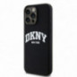 Apple iPhone 14 Pro Max Coque DKNY Silicone White Arch Logo MagSAFE  Noir