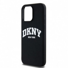 Apple iPhone 14 Pro Max Coque DKNY Silicone White Arch Logo MagSAFE  Noir