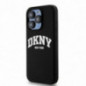 Apple iPhone 15 Plus Coque DKNY Silicone White Arch Logo MagSAFE  Noir