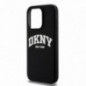 Apple iPhone 15 Plus Coque DKNY Silicone White Arch Logo MagSAFE  Noir