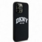 Apple iPhone 15 Pro Max Coque DKNY Silicone White Arch Logo MagSAFE  Noir