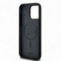 Apple iPhone 15 Pro Max Coque DKNY Silicone White Arch Logo MagSAFE  Noir