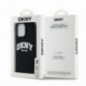 Apple iPhone 15 Pro Max Coque DKNY Silicone White Arch Logo MagSAFE  Noir