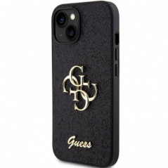 Apple iPhone 15 Plus Coque Guess Fixed Glitter Big 4G Noir