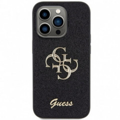 Apple iPhone 15 Pro Coque Guess Fixed Glitter Big 4G Noir