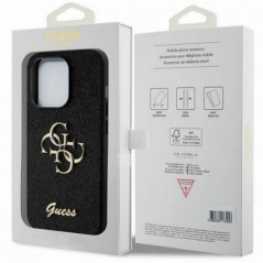Apple iPhone 15 Pro Coque Guess Fixed Glitter Big 4G Noir