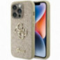 Apple iPhone 15 Pro Max Coque Guess Fixed Glitter Big 4G Or