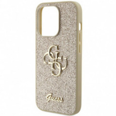 Apple iPhone 15 Pro Max Coque Guess Fixed Glitter Big 4G Or