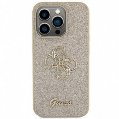 Apple iPhone 15 Pro Max Coque Guess Fixed Glitter Big 4G Or