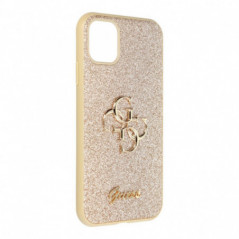 Apple iPhone 11 Coque Guess Fixed Glitter Big 4G Or