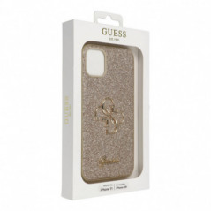 Apple iPhone 11 Coque Guess Fixed Glitter Big 4G Or