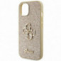 Apple iPhone 15 Coque Guess Fixed Glitter Big 4G Or