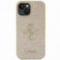 Apple iPhone 15 Coque Guess Fixed Glitter Big 4G Or