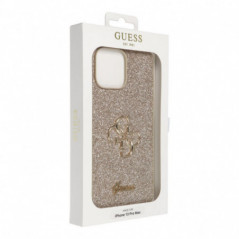 Apple iPhone 13 Pro Max Coque Guess Fixed Glitter Big 4G Or