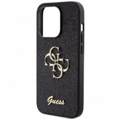 Apple iPhone 15 Pro Max Coque Guess Fixed Glitter Big 4G Noir