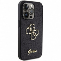 Apple iPhone 15 Pro Max Coque Guess Fixed Glitter Big 4G Noir