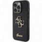 Apple iPhone 15 Pro Max Coque Guess Fixed Glitter Big 4G Noir