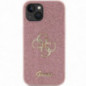 Apple iPhone 15 Coque Guess Fixed Glitter Big 4G Rose