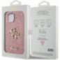 Apple iPhone 15 Coque Guess Fixed Glitter Big 4G Rose